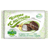 Зефир без глютена и без сахара «Умные сладости» ванильный, глазированный, со стевией 180г