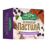 Белёвская пастила яблочная с черной смородиной без сахара, 125г