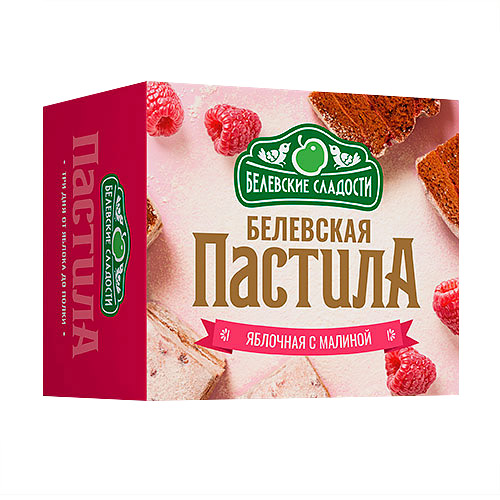Белёвская пастила яблочная (с малиной) 175г (24шт/кор) купить по цене ...